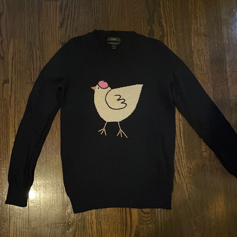 J crew bird sweater